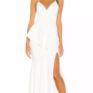 NWT Katie May Arriba Dress Ivory White Long Wedding High Slit. Size medium!
